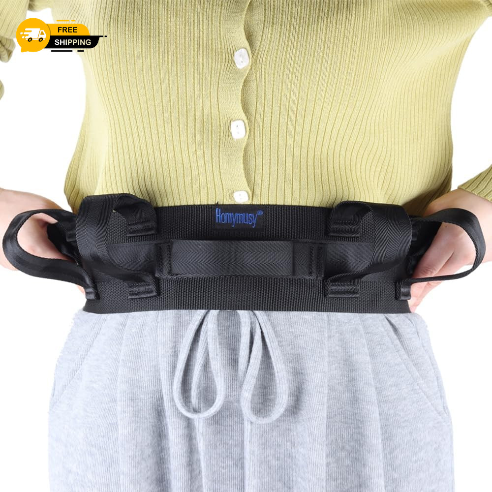 Gait Belt,Lifting Belt with 7 Handles,Transfer Belt for Elderly and Disabled Adj