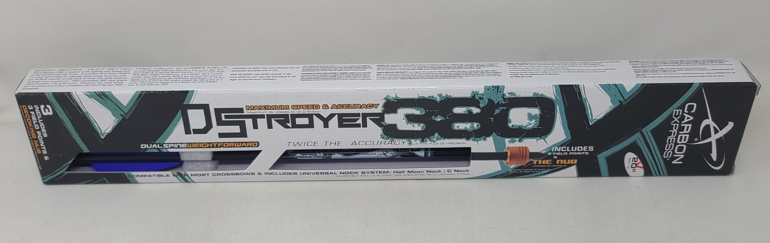 Carbon Express D-Stroyer 380 Crossbolt (52539), 3-Pack Black. New-Sealed