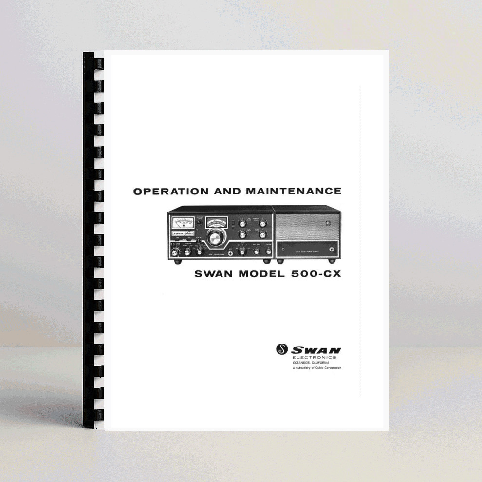 Swan 500CX Instruction Manual