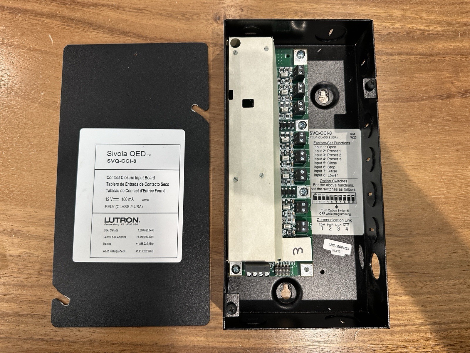 Lutron Sivoia QED SVQ-CCI-8 Contact Closure Input Board