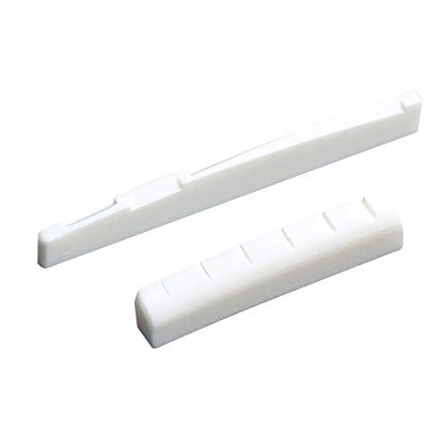 6 String Acoustic Guitar Bone Bridge Saddle And Nut Real Bone Parts Fo