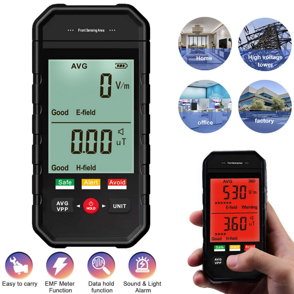 Dual-Mode EMF Meter – Electric & Magnetic Field Radiation Detectors Home Office