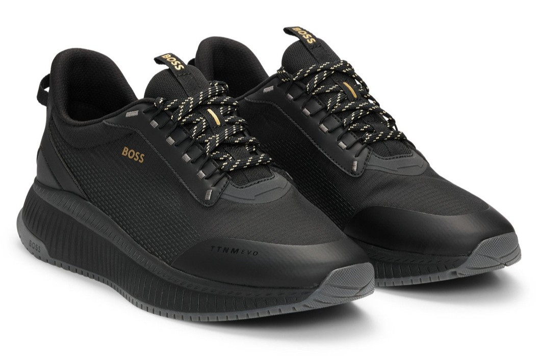 HUGO BOSS TTNM EVO RUNN $250 Mens Sneakers Training Shoes Black NEW 50529544