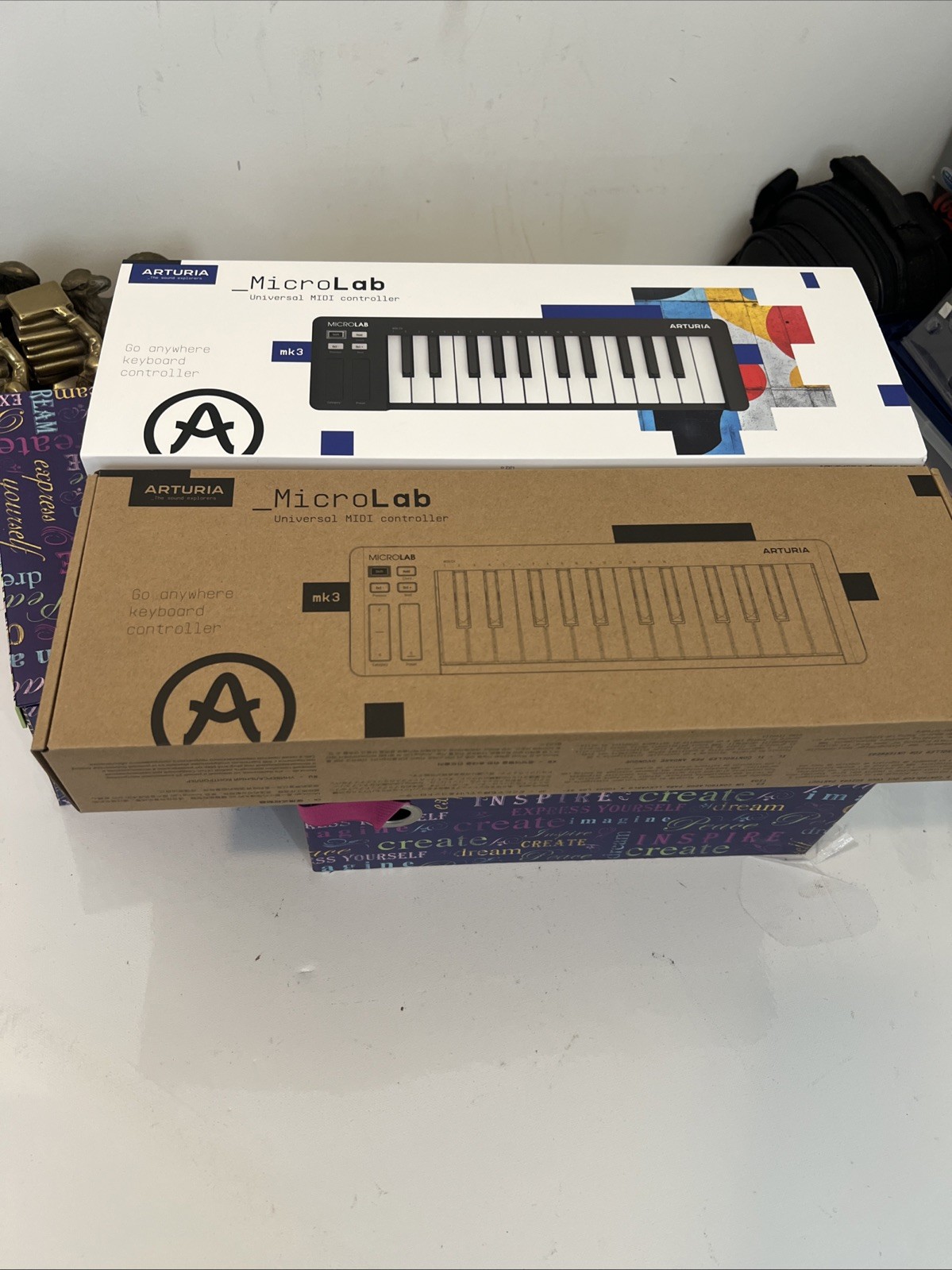 Arturia MICROLAB-MK3 Universal Midi Controller for Music Production USB -Black