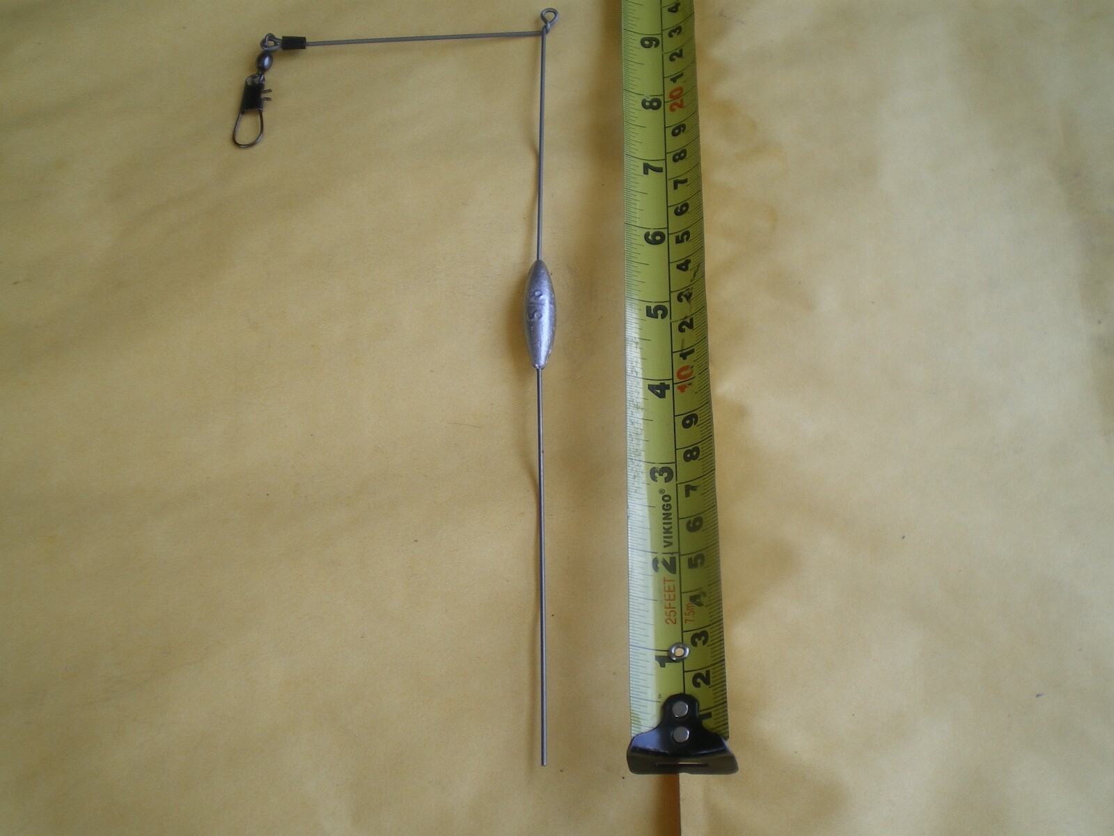 25 PCS BOTTOM BOUNCER SINKER 5/8 OZ. W/S.STEEL WIRE .051X9-1/2" LEG X 3-1/2" ARM