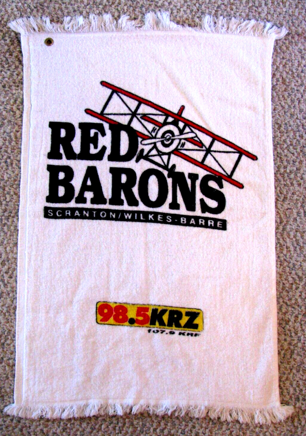 SCRANTON/WILKES-BARRE RED BARONS TOWEL Minor League Phillies AAA FREE SHIPPING