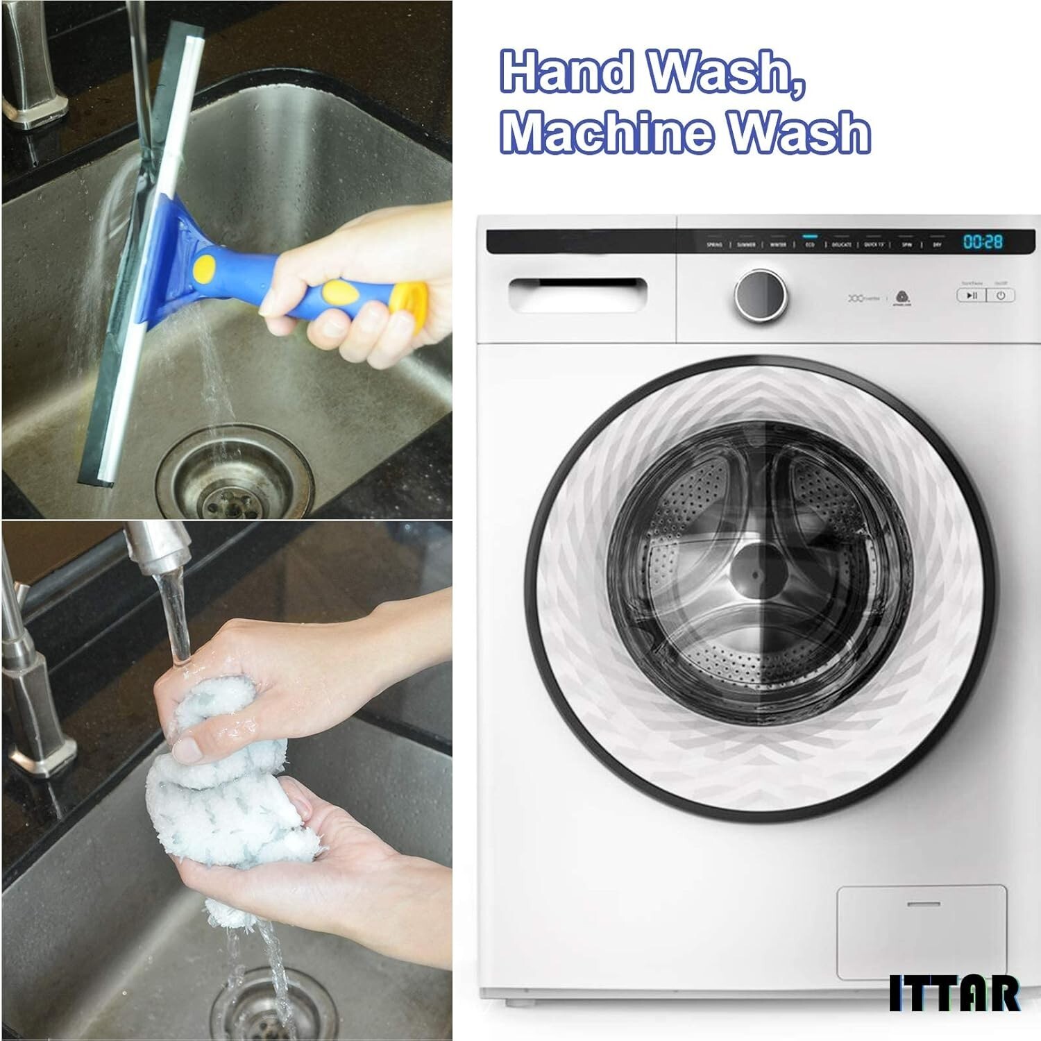 Professional Window Cleaning Kit with Microfiber Pads & Stainless Steel Poles