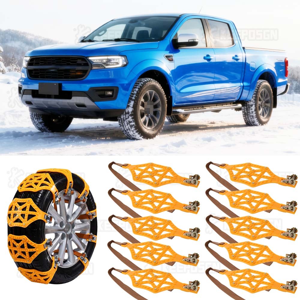 10PCS Car Wheel Tire Snow Chain Kit Winter Anti-Skid Emergency For Ford Maverick