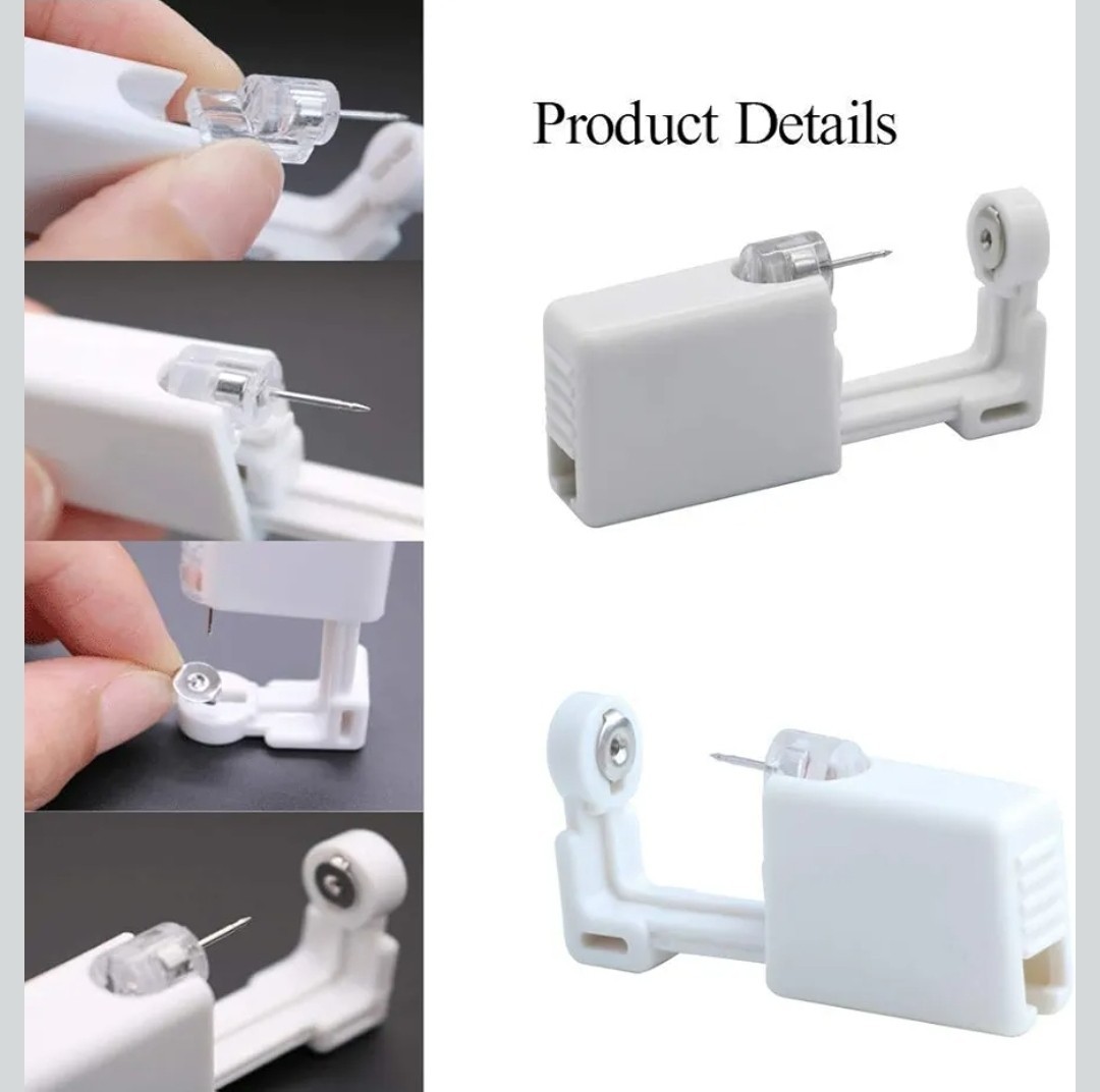 Nose Piercing Gun - 2 Pack Self Nose Piercing Kit Unit Disposable Nose Piercing