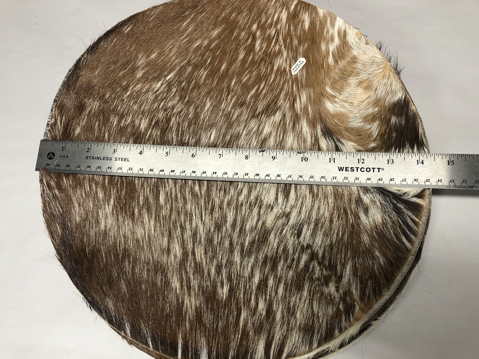 ✅14” Goat Skin Drum Heads W Fur Thick Back Skin Djembe Hand Drum Bongo Congo