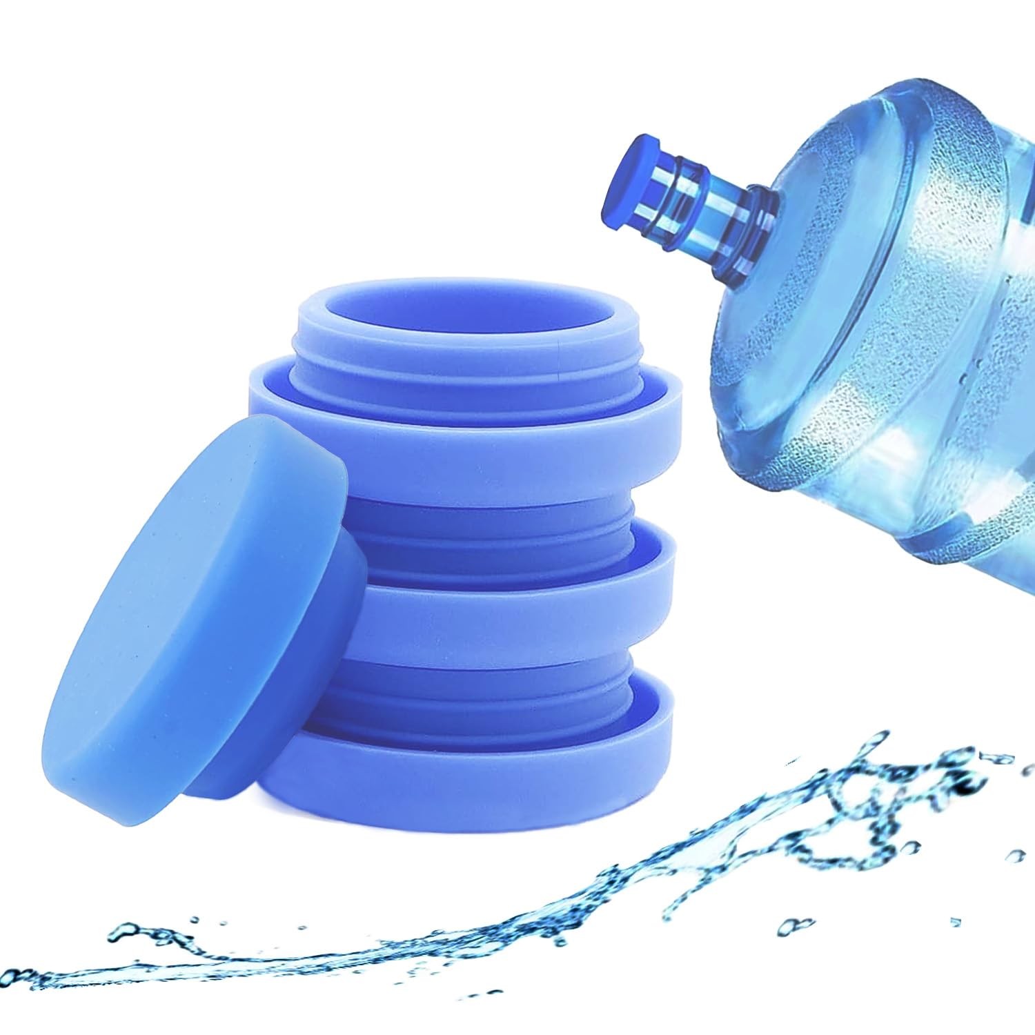 5 Gallon Water Jug Caps Reusable, Fit 55mm bottle openings, ['Blue']