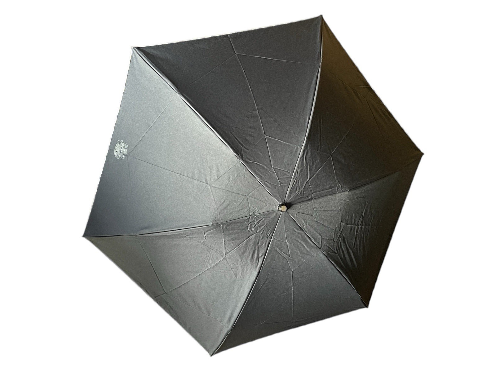Aquascutum Foldable Umbrella Black Rain & Sun Compact Excellent w/ Case