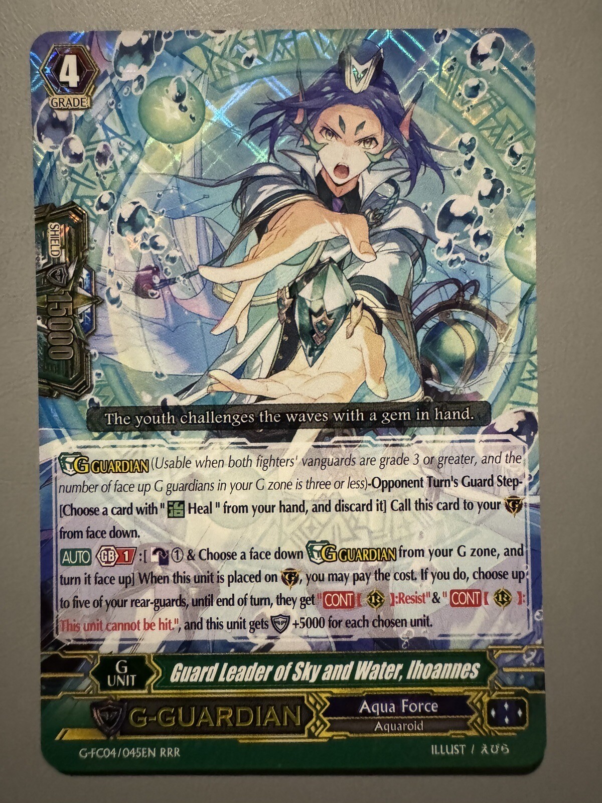 CARDFIGHT VANGUARD GUARD LEADER OF SKY AND WATER IHOANNES G-FC04/045EN RRR