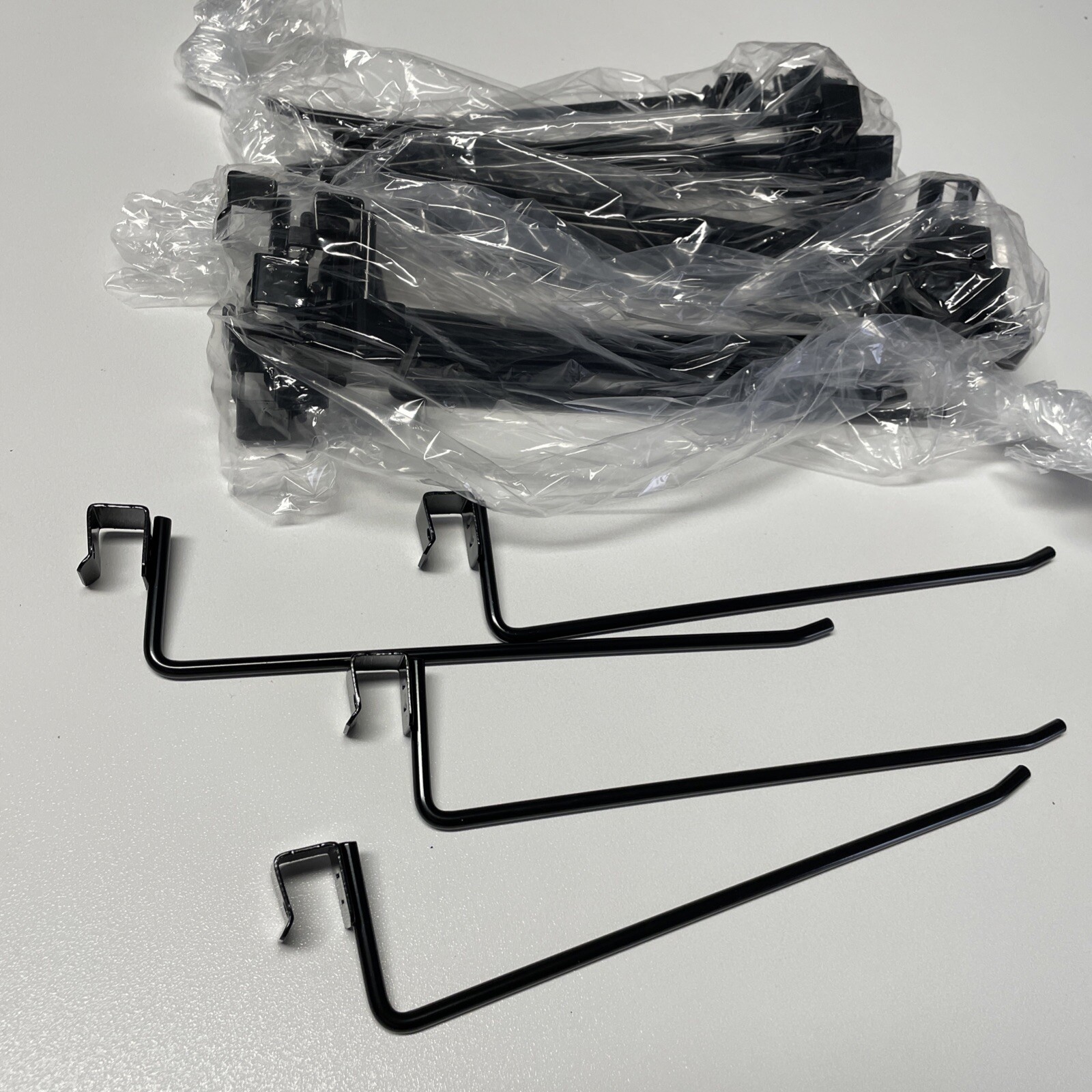 34 8” Black Hooks Peg Board Rack Display