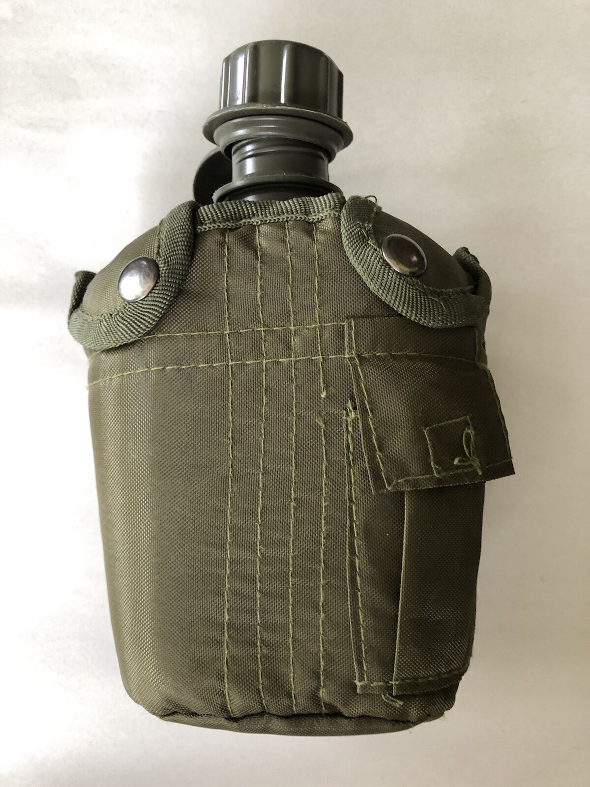 Military Water Canteen Bottle Plastic with Cover 1 Quart