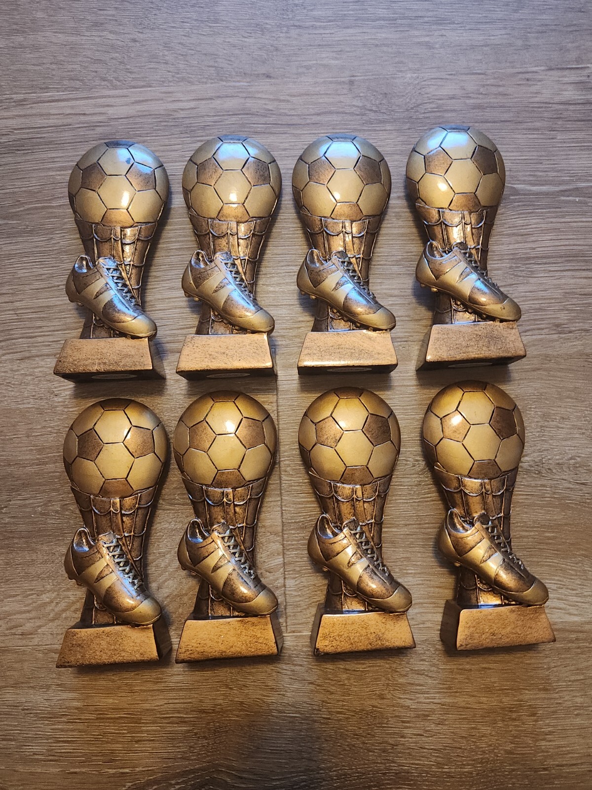 Lot Of 8 SOCCER TROPHY Bronze Gold Brand New Ball Cleat Boot Futbol Award READ