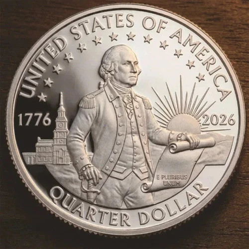 1776–2026 America 250th Anniversary Commemorative Washington Coin Gift