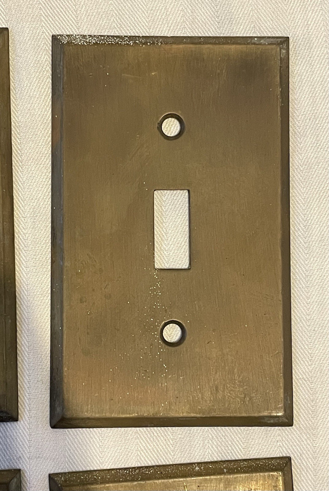 4 Vintage Bryant Light Switch Wall Plate Covers Rectangle Brass Hardware