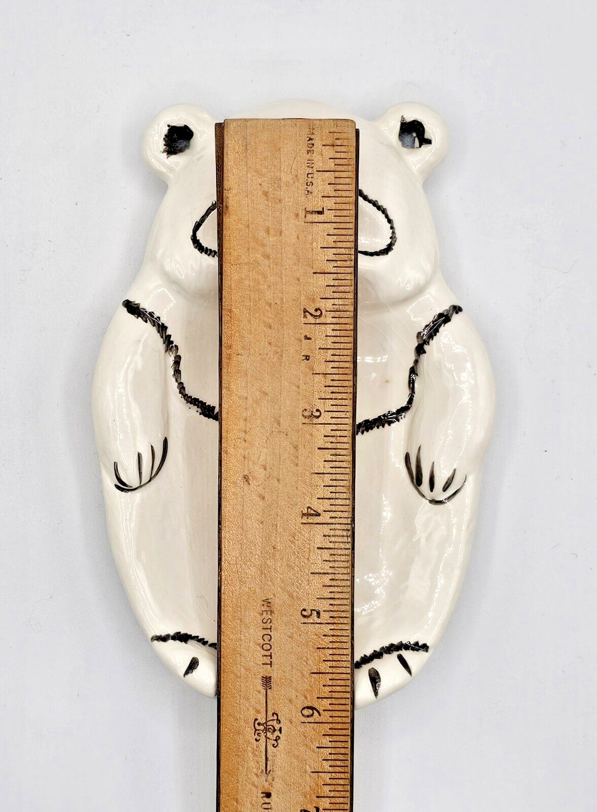 Panda Ceramic Soap Dish and Toothbrush Holder Bathroom Kitsch Signed Phyllig