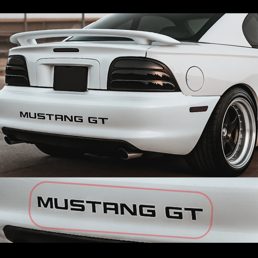 94-98 MUSTANG Rear Bumper Letter Insert Decals Stickers GT V6 94/95 Cobra SN95