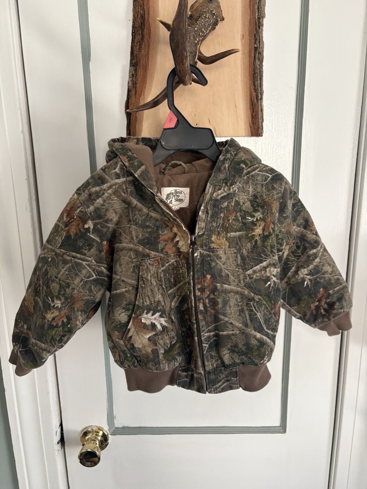 2t Bass Pro Realteee Camo Hooded Jacket Full Zip Kids Fishing Hunting Coat