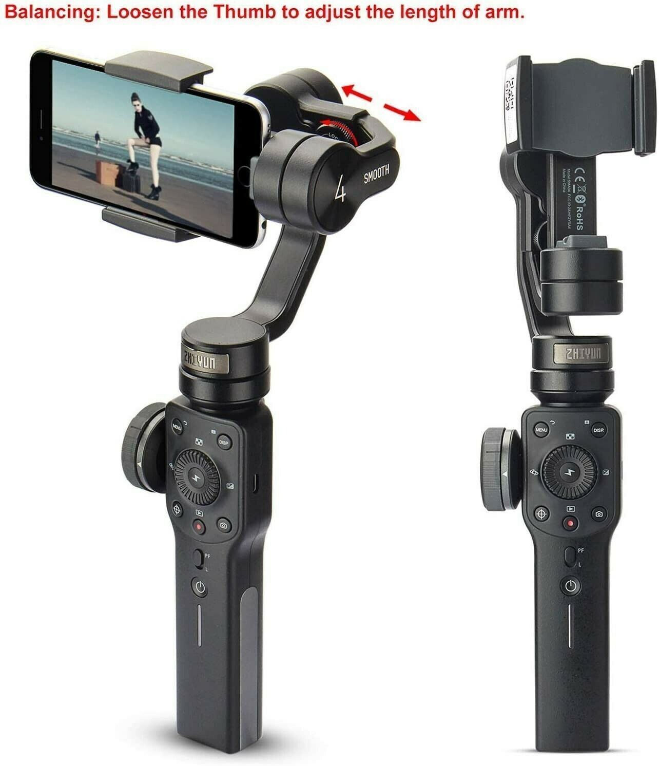 Zhiyun Smooth 4 Handheld 3-Axis Mobilephone Gimbal Stabilizer for iPhone Android