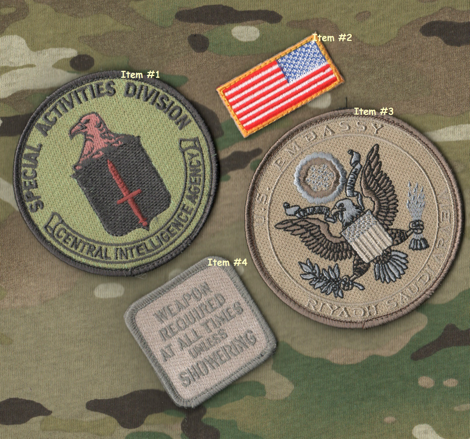 US EMBASSY RIYADH SAUDI ARABIA DIPLOMATIC SECURITY DSS SANDBOX USMC vêlkrö PATCH