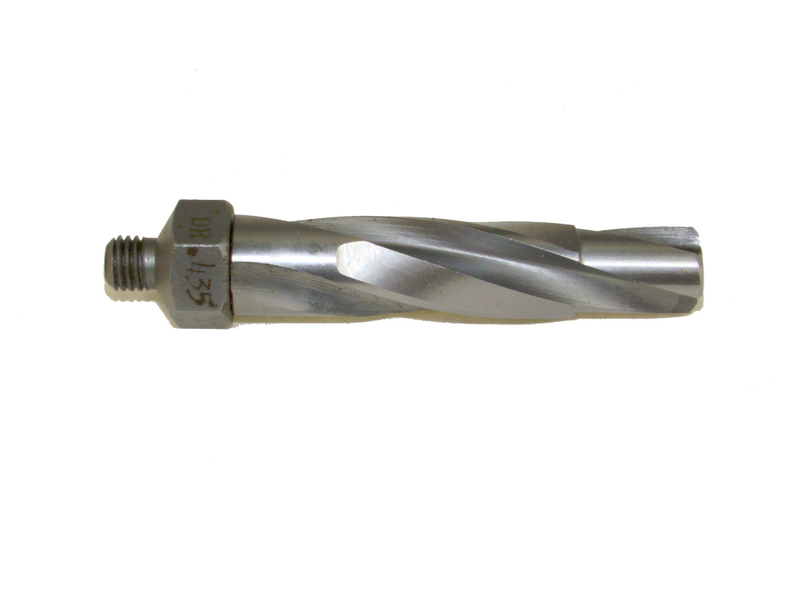Threaded Reamer Three Flute Piloted .435 x .375 HSS New Aircraft Surplus 1/4"-28