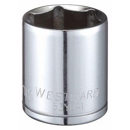 Westward 53Yu41 Westward 1/2 In Drive, 29Mm Hex Metric, Socket, 6 Points,