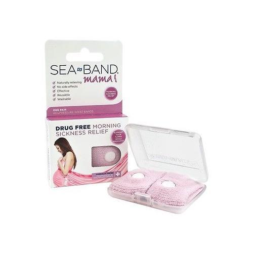 Sea-Band Mama Drug Free Morning Sickness Relief Wristband 1 Pair "Case Included"