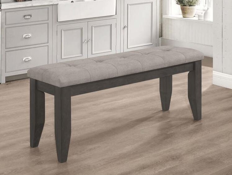 Dalila Padded Cushion Bench Grey and Dark Grey