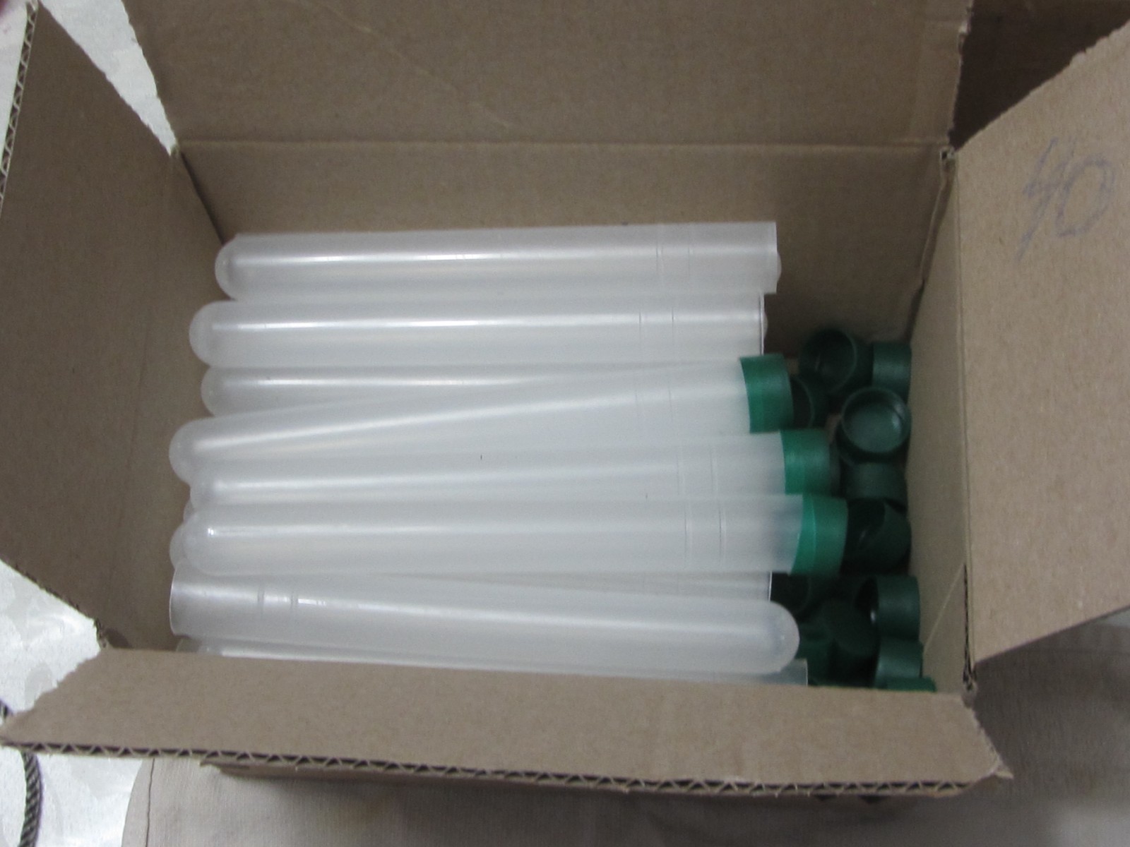 Paintball  10 Ball Tubes Caps Ammo Pods Storage Empty  7" LONG x 3/4" LOT OF 40