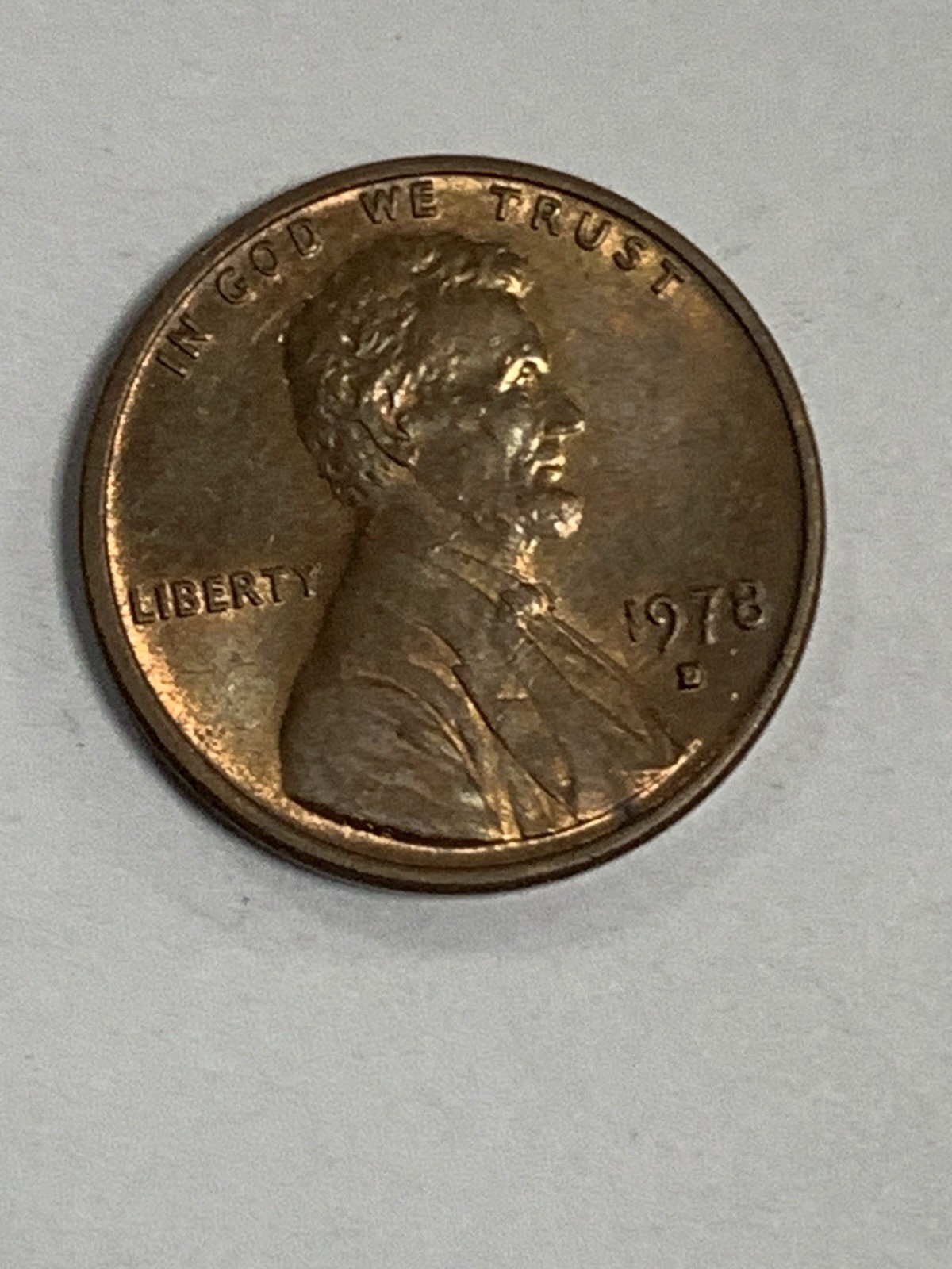 1978 D Penny DDR On ”United” And On “Of”