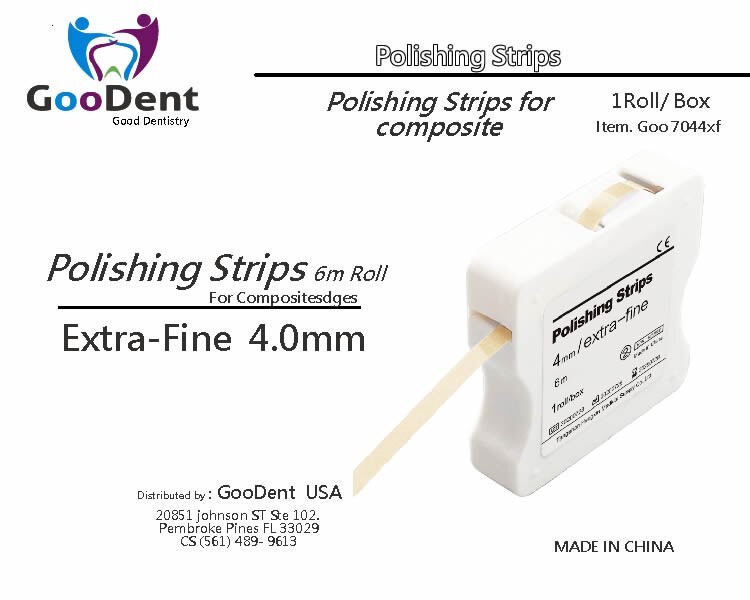 Dental Polishing Strips Paper 4mm X Fine Grit 6m Roll for Polishing /Contouring