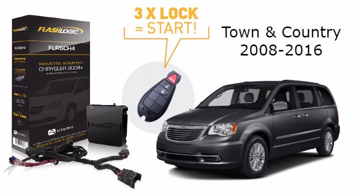 Flashlogic Add-On Remote Start for CHRYSLER TOWN & COUNTRY 2013 Plug and Play