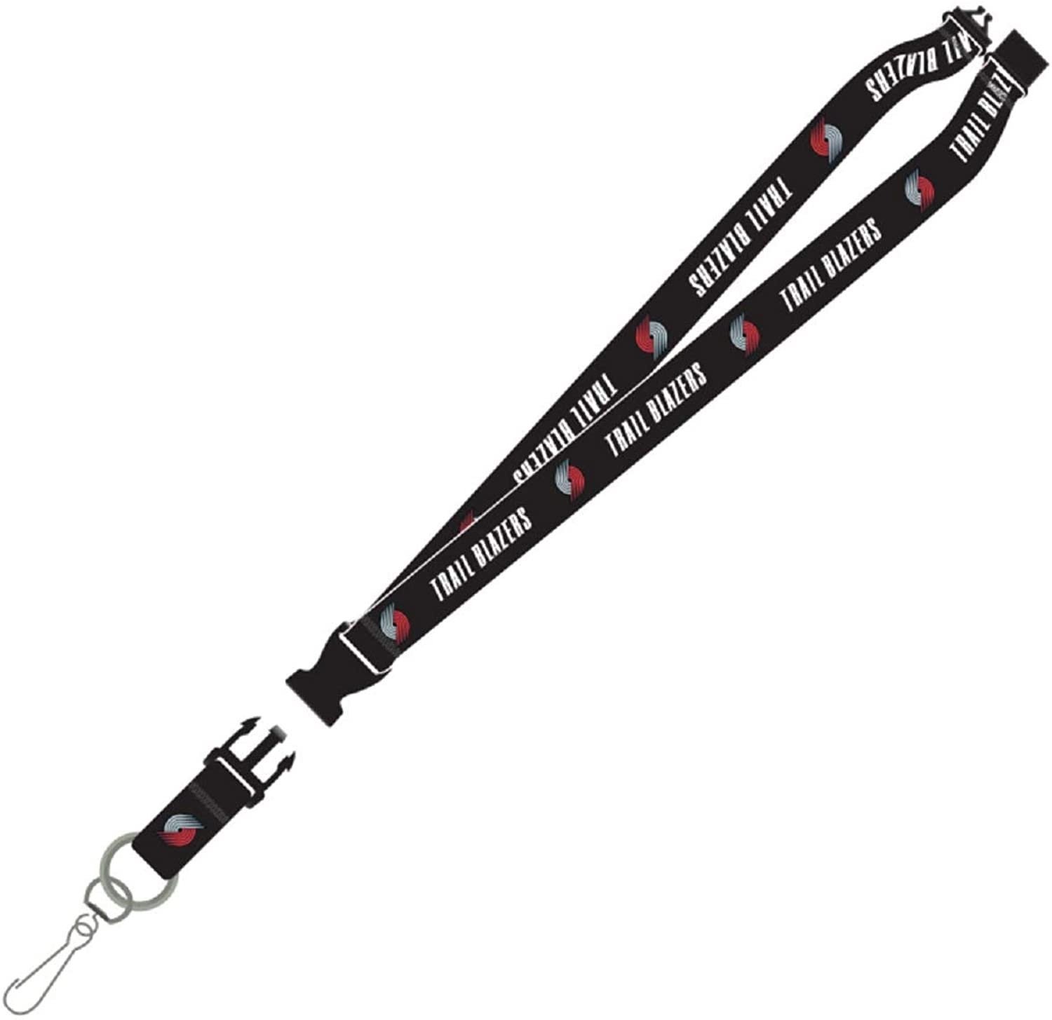 Portland Trail Blazers Premium Lanyard Keychain Double Sided Breakaway Safety De