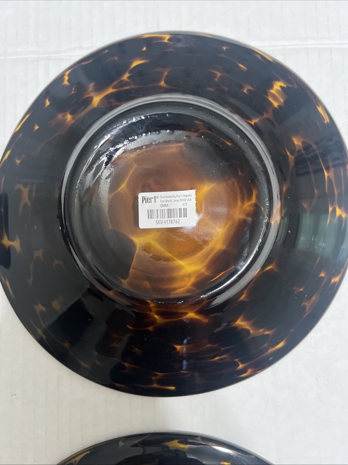 Pier 1 Imports Set 4 Tortoise Print Plates