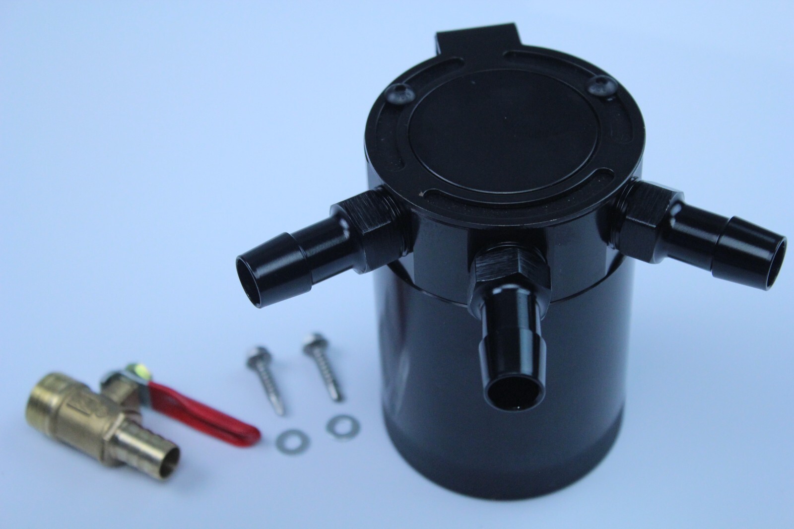 3-PORT universal black billet aluminum baffled oil catch can tank separator MINI