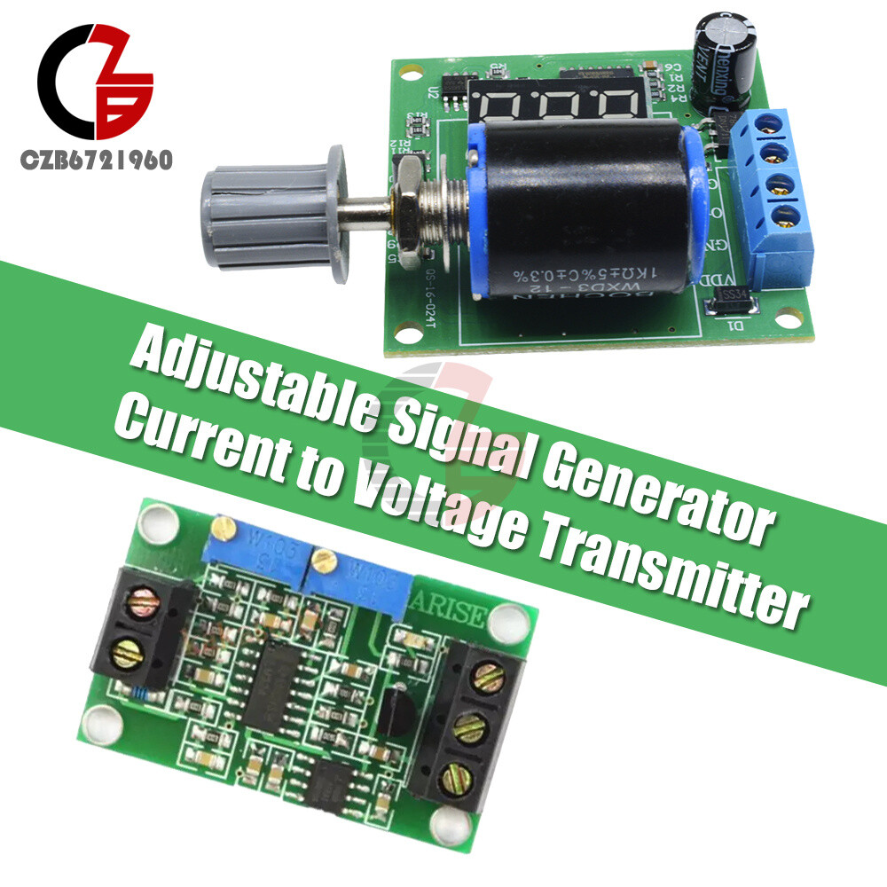 0.1/4mA-20mA to 0-24V Adjustable Signal Generator Current to Voltage Transmitter