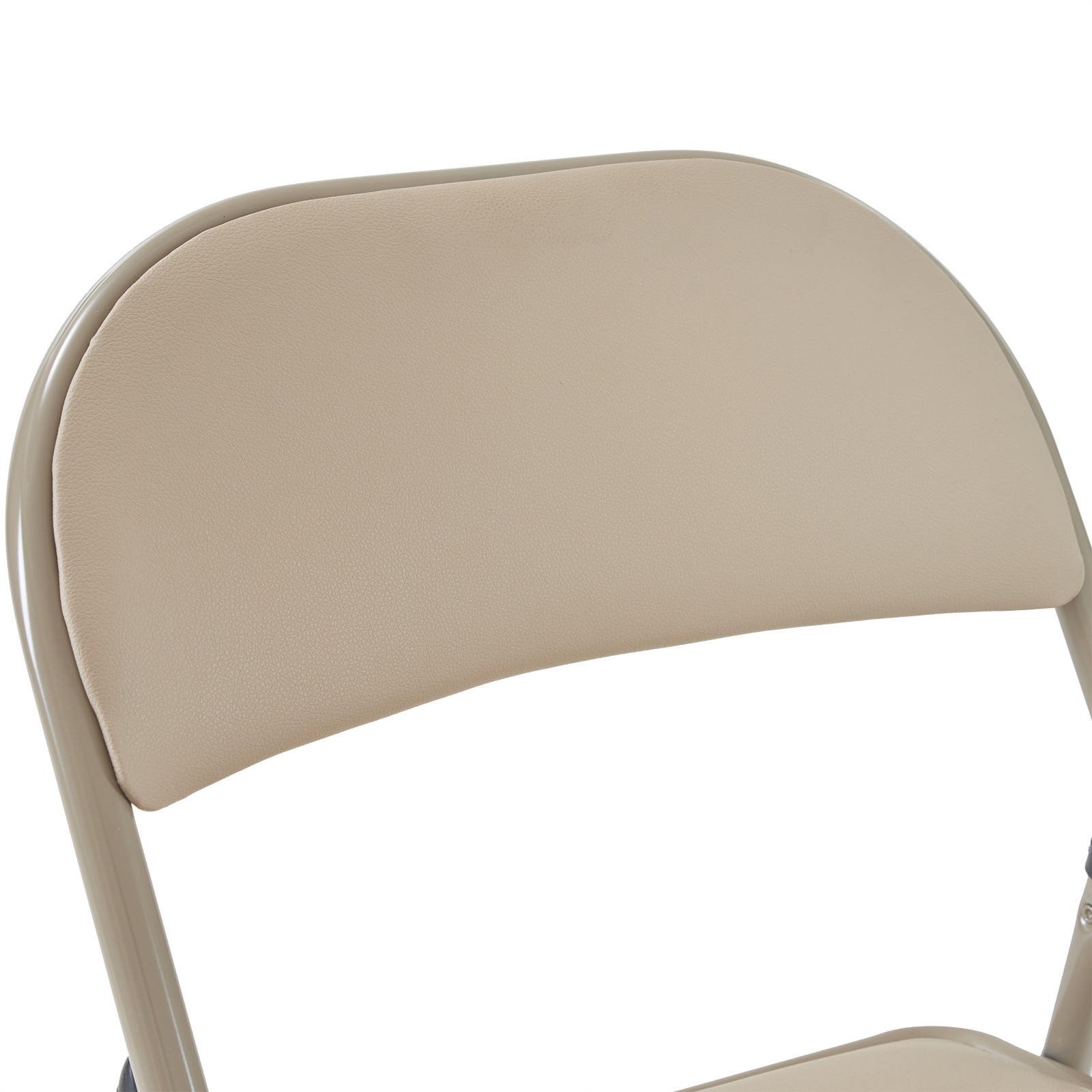 6pcs Elegant Foldable Iron & PVC Chairs for Convention & Exhibition Light Brown