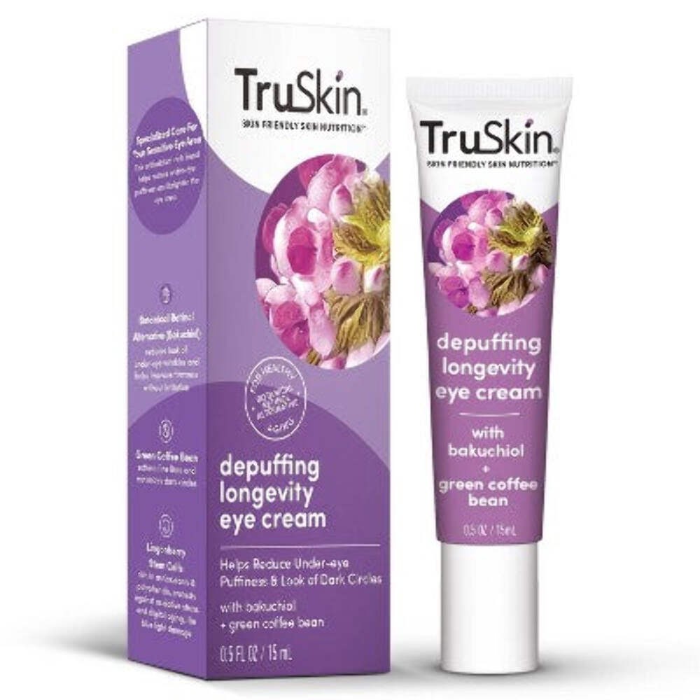 TruSkin Depuffing Longevity Eye Cream 0.5 fl oz - New
