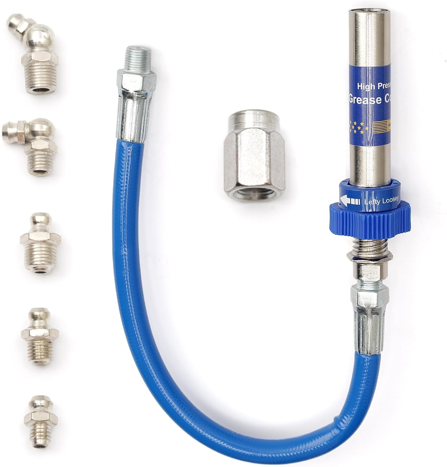 High Pressure Grease Coupler, Heavy-Duty Gun Coupler Fittings...