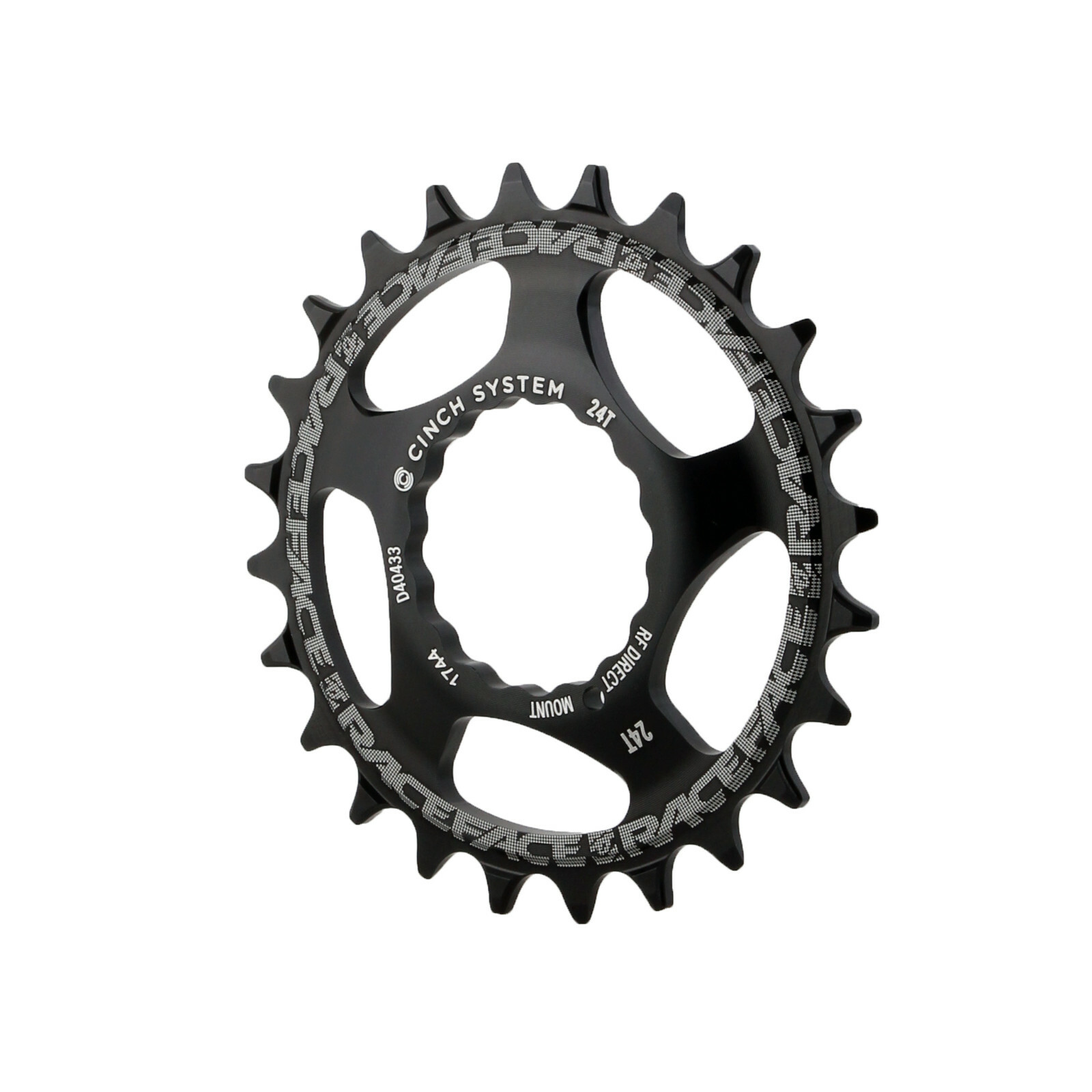 Race Face Single Narrow Wide 1x MTB Direct Mount Cinch Chainring 24t Black