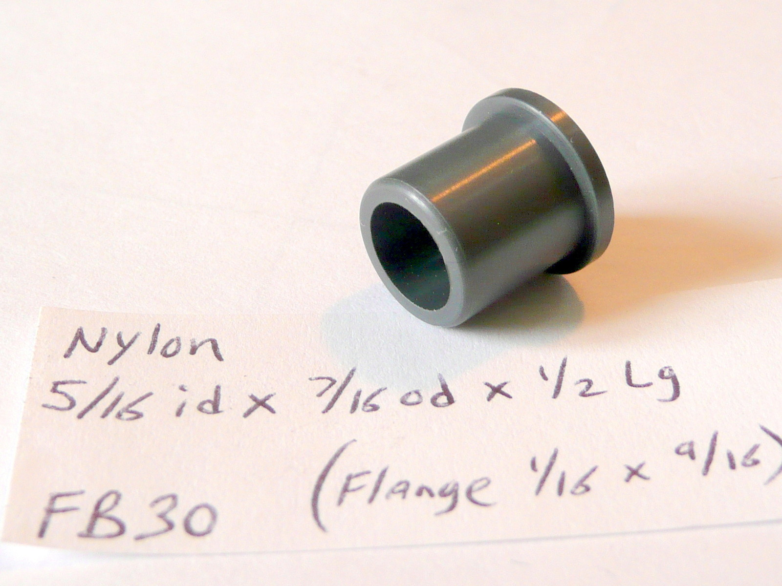 Nylon Flange Bushing New 5/16 id x 7/16 od x 1/2 long Brass Bronze PF30 bearing