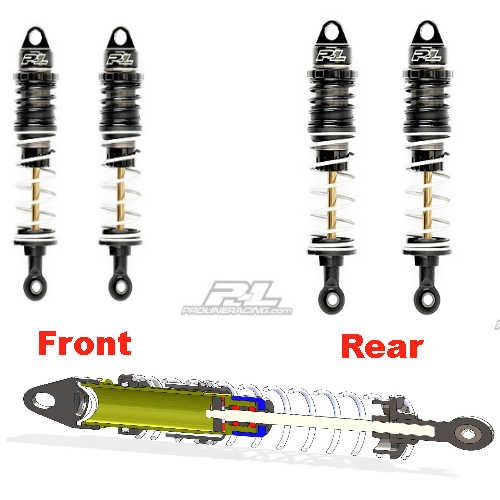 Pro-Line 6063-00 & 6063-01 Power Stroke Shocks Front & REAR : Slash 2WD