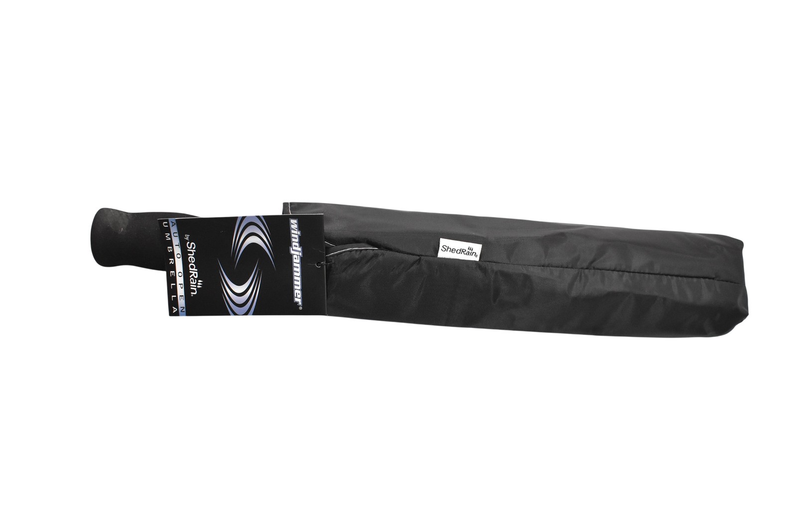 ShedRain Windjammer Umbrella Black Vented Auto Open Jumbo Compact One Size