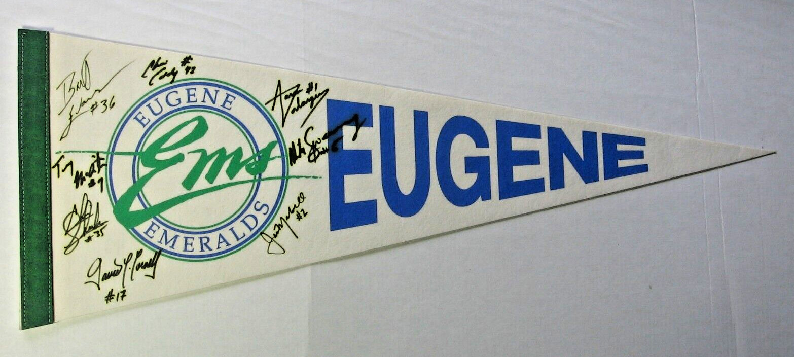 Rare 1992 Eugene Emeralds Authentic Autographed Pennant NW League Mike Sweeney +