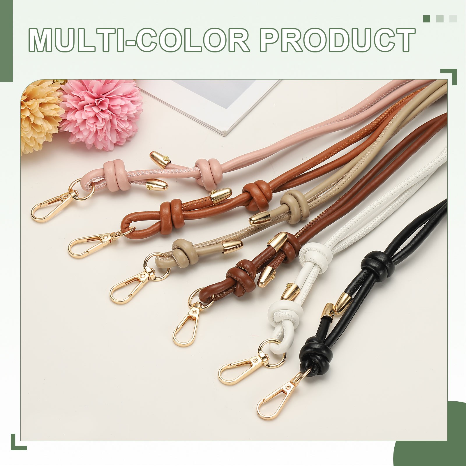 2Pcs Leather Purse Strap 34.65" Strap Replacement with Clasp, Pink