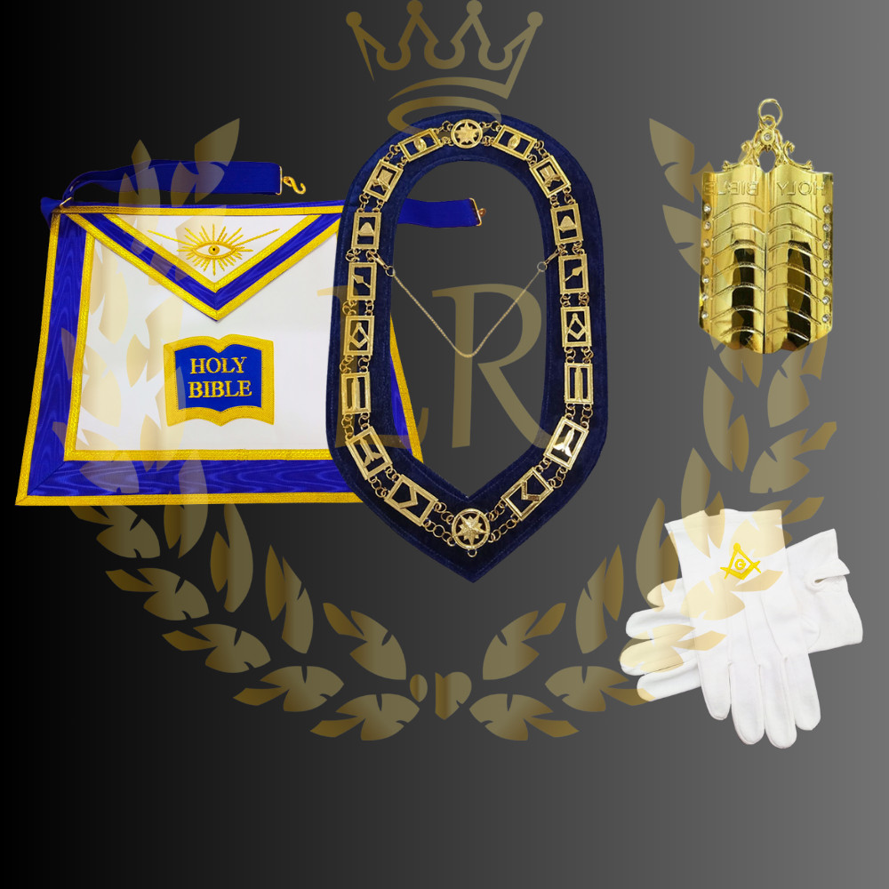 Masonic Regalia Blue Lodge Chaplain Premium Quality Apron Set Deal