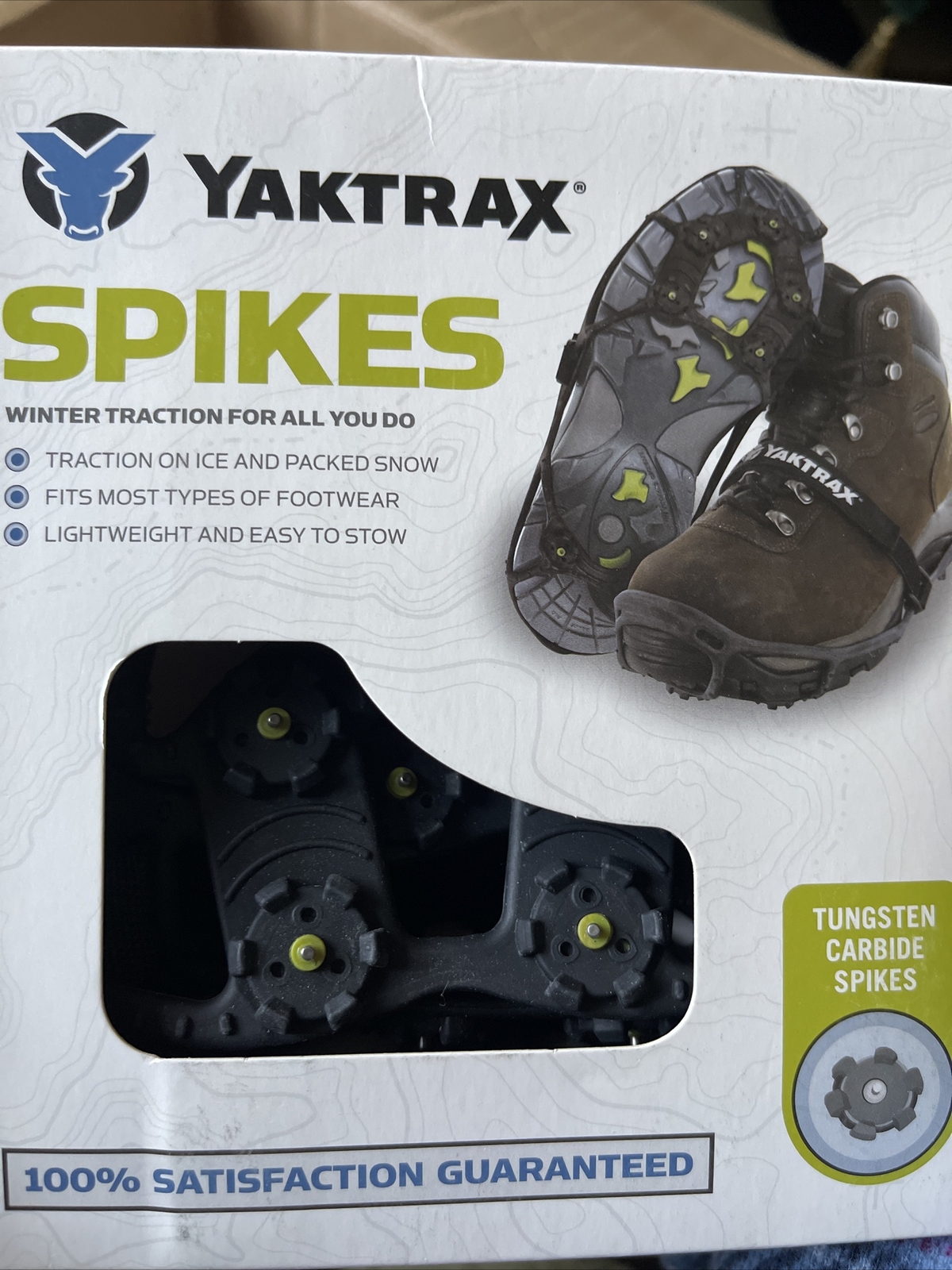 Yaktrax Spikes for Winter  Traction Walking on Ice & Snow Ice Fishing S/M